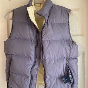 Land’s End women’s vest (reversible) lavender & cream
